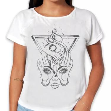 Imagem de Camiseta Raglan Feminina Power (G, Off White)