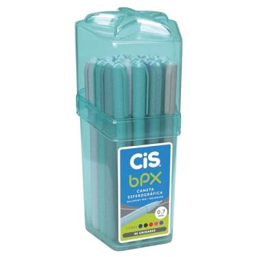 Imagem de Caneta BPX Esferográfica 0.7mm, CIS, Multicor, Pote com 36 unidades