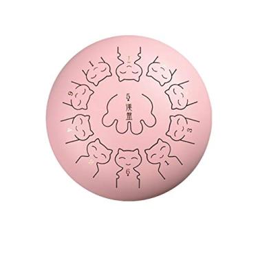 Imagem de Instrumento de Percussão Infantil, Tambor de Tom Natural de 11 Tons de 12 polegadas, Instrumento de Tambor de Mão Bonito, Instrumento de Ensino com Bolsa de Bateria e Baquetas Rosa-A