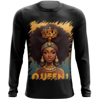 Imagem de Camiseta Manga Longa Rainha Africana Queen Afric 3 - Kasubeck Store