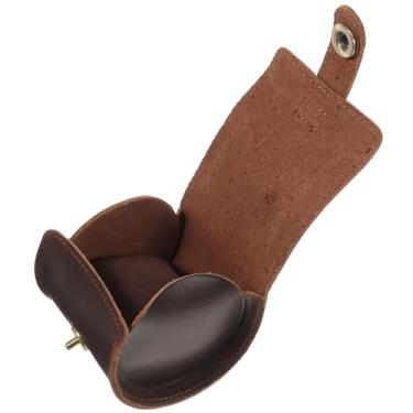 Imagem de Organizador de rolo de caixa de relógio para homens, caixa de exibição de relógio de couro durável durável organizador de caixa de relógio masculino com almofadas de espuma macia confortável ideal org