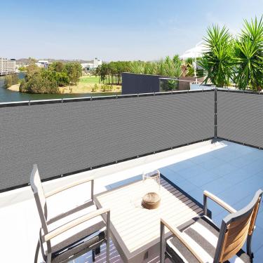 Imagem de Houssity Cinza 1,2 m x 1,5 m Varanda Deck Cerca Privacidade Tela Painel de Cobertura de Tela Tecido para Cerca de Corrente Pátio Piscina Trilhos Entrada Entrada Varanda Parque Playground Cachorro