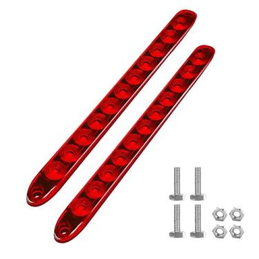 Imagem de FXC 2 peças de 40,6 cm (16 polegadas) 11 barra de identificação de sinalização vermelha para sinalização de parada de estacionamento, luz de freio traseira para carrinho de golfe, caminhão off-road,