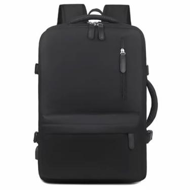 Imagem de Mochila Masculina Feminina Para Viagem Com Bagagem de mão Confortável (Preto)