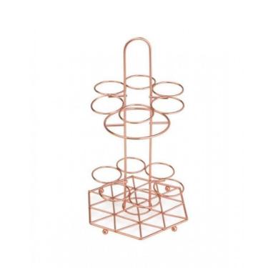 Imagem de Suporte Para Temperos De Ferro Cromado Rose 16X16X31Cm Lyor
