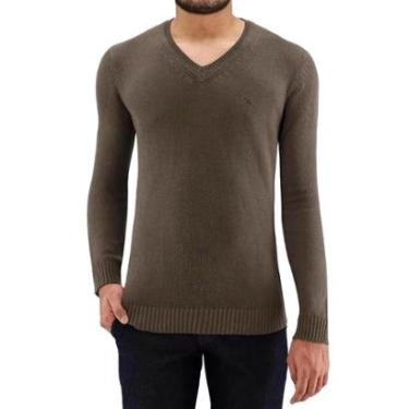 Imagem de Suéter Tricot Slim Masculino Ogochi 005511003 Verde-Masculino