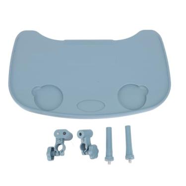 Imagem de Mesa de Bandeja para Cadeira de Rodas Com Suporte para Copos, Mesa Removível para Cadeira de Rodas de 21,6 Polegadas, Auxílio para Alimentação, Acessórios para Mesa de Colo (Cinza)