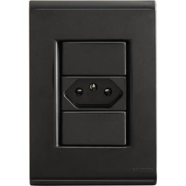 Imagem de Conjunto 4x2 Com 1 Tomada 2p T 20 A 250 V Tramontina Liz Grafite