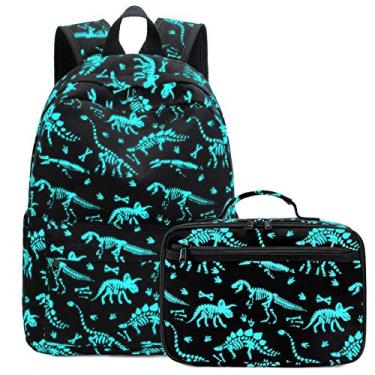 Imagem de LEDAOU Mochila escolar infantil com lancheira para meninos e meninas, mochila escolar, pré-escolar, jardim de infância, Luminoso, Large, Mochila infantil