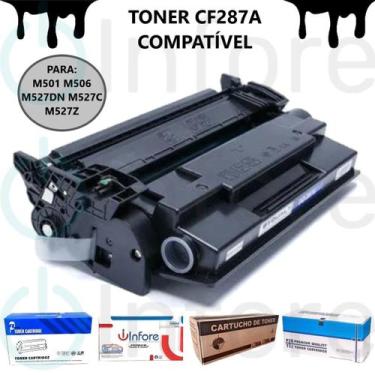 Imagem de Toner compatível cf287a 287a m501 m506n m506dn m527f m527dn m527z - PR