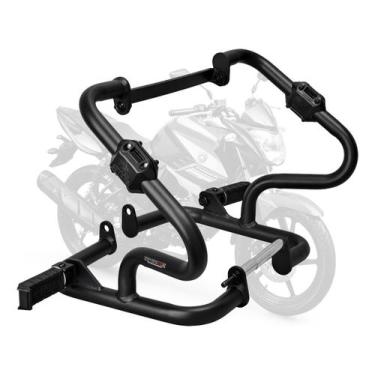 Imagem de Protetor de Motor e Carenagem Coyote Preto com Pedais - YBR 125 Factor