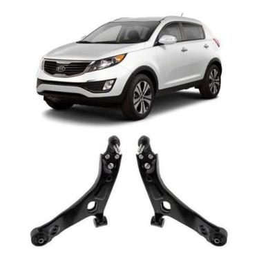 Imagem de Kit 2 Bandeja Leque Suspensão Dianteira Kia Sportage 2016 - Auto Flex