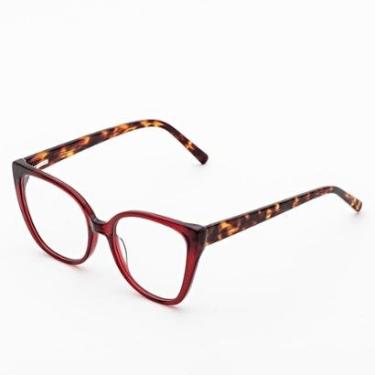 Imagem de Armação Óculos de Grau Feminina Acetato Gatinho / Clarissa- Óculos Sunrise-Feminino