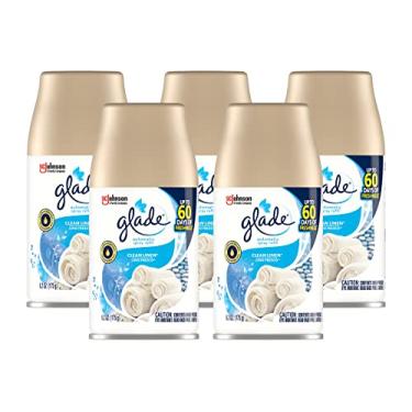 Imagem de Glade Recarga automática de purificador de ar por pulverização, linho limpo, 176 g (pacote com 5)