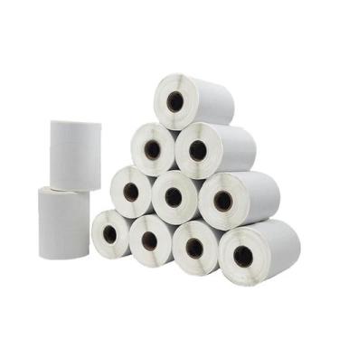 Imagem de 10 Rolos Etiqueta Adesiva 100X50 10x5 Térmica Direta Sem Uso De Ribbon