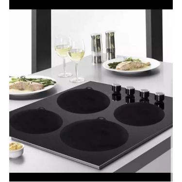 Imagem de Kit 4 Tapete Almofada Silicone Protetora P/ Fogão Indução Cozinha Anti