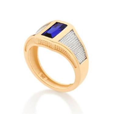 Imagem de Anel de formatura banhado ouro 3x 24k 18k e 22k unissex rommanel com p