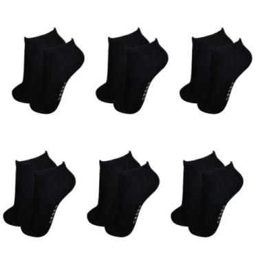 Imagem de Kit 6 Pares Meias Cano Curto Baixo Soquete Invisível Sapatilha Masculi
