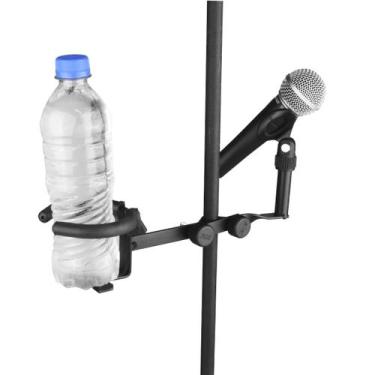 Imagem de Suporte C10 Ask Duplo Para Microfone E Bebida No Pedestal Cor Preto