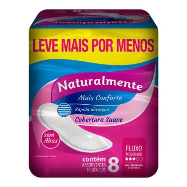 Imagem de Absorvente Naturalmente Mais Conforto Suave Sem Abas 8 Unidades Leve M