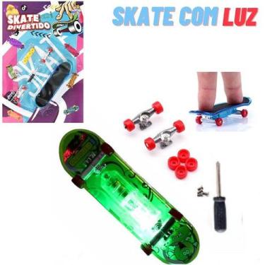 Imagem de Skate de Dedo Divertido com LUZ + Acessorios a Bateria Azul - TOY