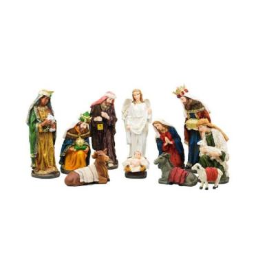 Imagem de Presépio Resina 11 Peças 32.5cm  Personagens Religiosos - Tasco