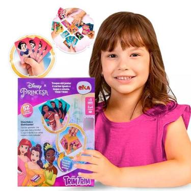 Imagem de Brinquedo Menina Jogo Cartas Trim Trim Princesas Disney - Elka