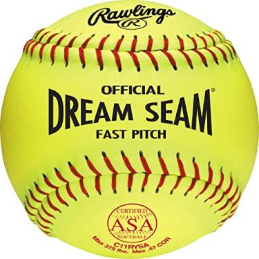 Imagem de Rawlings Oficial ASA NFHS Dream Seam Fastpitch Softball, C11RYSA, bola única