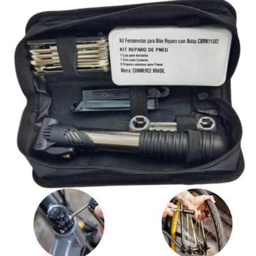 Imagem de Kit Reparo Pneu Bike Ferramenta Bolsa Selim Bomba De Ar - AL