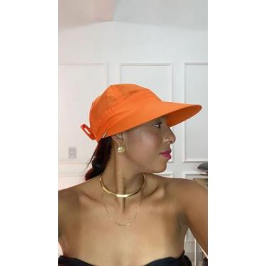 Imagem de Chapéu Viseira Tactel Aba Larga Moda Feminina Verão Fashion Praia Vôle