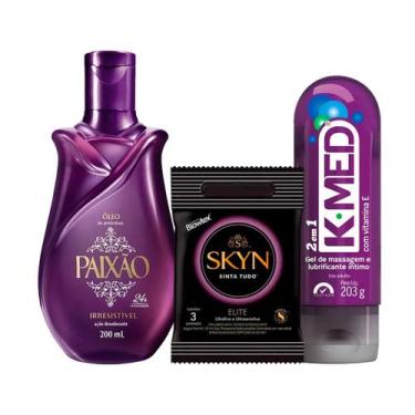 Imagem de Kit Prazer Paixão Óleo Corporal de Amêndoas Irresistível 200ml + K-Med