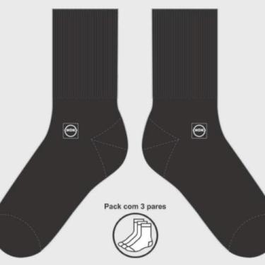 Imagem de Meia Cano Longo Algodão Atoalhada Kit C/3 Unidades - South to Solth, P