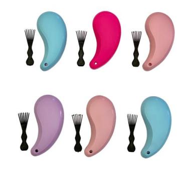 Imagem de Escova Gota Mágica Anti-Nós Desembaraçadora - com Cabo e Pente para Li