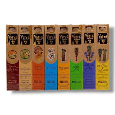 Imagem de Kit 8 aromas - Incenso Yatra Naturals Massala Parimal