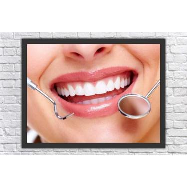 Imagem de Quadro Decorativo Dentista Odontologia Dentes Sorriso Consultórios Sal