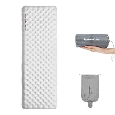 Imagem de Naturehike Almofada de dormir inflável para acampamento, tapete de acampamento ultra grosso de 12,8 cm com isolamento de 8,8 cm, tapete de acampamento de espuma inflável de 4 estações para carro,