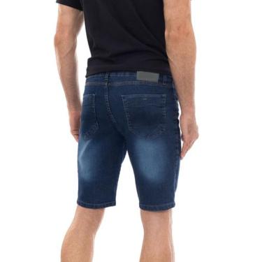 Imagem de Bermuda Jeans Masculina Comfort Casual -   Azul - ,,,, 46, Azul