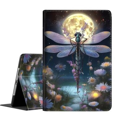 Imagem de Capa para Samsung Galaxy Tab A7 Lite 22.1 cm, [SM-T220/T225/T227], capa fina e dobrável com função despertar/hibernar automática para Samsung Galaxy A7 Lite 2021, Dragonfly Moon
