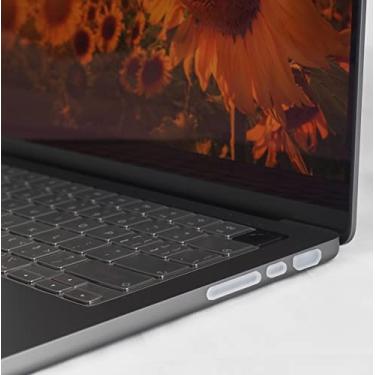Imagem de Kit de plugues de porta antipoeira para MacBook Pro 14/16 2021-2022, smartphones, tablets (transparente, 7 peças). Protetores de silicone de borracha macia compatíveis com USB tipo C (Thunderbolt 3) e