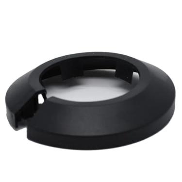 Imagem de Indprod Encaixe 3,25 cm de diâmetro externo flange de água cobertura de tubo preto radiador PP plástico 32mm colar de tubo de escudo para decoração de tubo de parede 2 peças