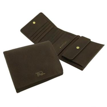 Imagem de Carteira Feminina Compacta Couro RFID Blocking 18-R Raffai Couros, Caf