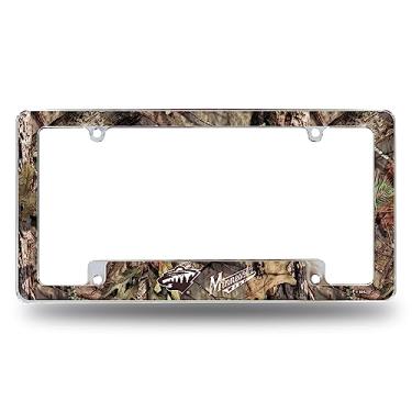 Imagem de Rico Industries NHL Minnesota Wild Mossy Oak 30,48 cm x 15,24 cm Moldura para placa automotiva para carro/caminhão/SUV
