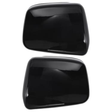 Imagem de X AUTOHAUX Par de tampa de espelho lateral do motorista do carro com sobreposição preta brilhante para Lexus RX300 RX 300 SUV 1999-2003 Capas de proteção de espelho acabamentos de decoração externa