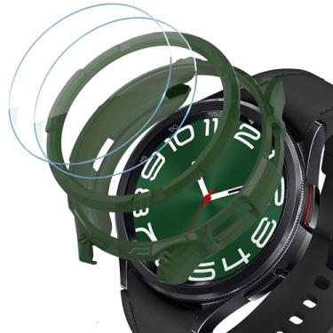 Imagem de DEALELE [Pacote com 2 + 2] Capa compatível com Samsung Galaxy Watch 6 Classic 43 mm/47...