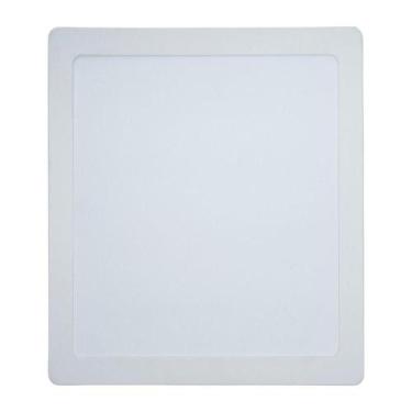 Imagem de Plafon Modaza Polipropileno de Sobrepor Quadrado, 24W, Branco