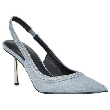 Imagem de Nine West Sapato Denaye Feminino, Azul jeans claro 450, 7