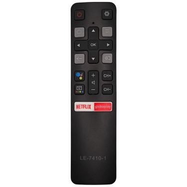 Imagem de Controle Remoto Smart TV, Com Botões Netflix e Globoplay, Lelong - LE-7410-1