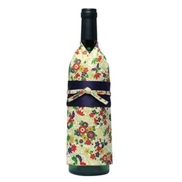 Imagem de WANOKURA Capa de garrafa de quimono, feita no Japão, tampas de garrafa de vinho, topo de garrafa de vinho, Natal, casamento, aniversário, viagem, festa de férias (garrafa de vinho, OTAIKO/bordo e