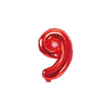 Imagem de Balão Metalizado Número Vermelho de 40cm (16 Polegadas) - Vermelho - P