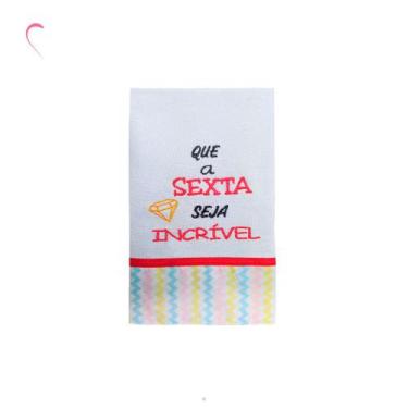 Imagem de Pano De Prato Bordado Dias da Semana Semaninha 100% Algodão - Autoesti
